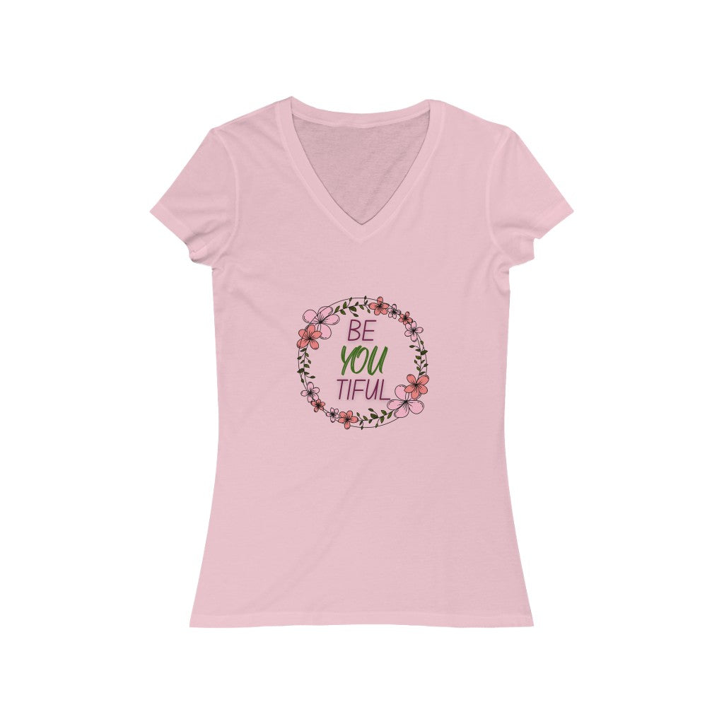 beYOUtiful - Women's V-neck T-shirt