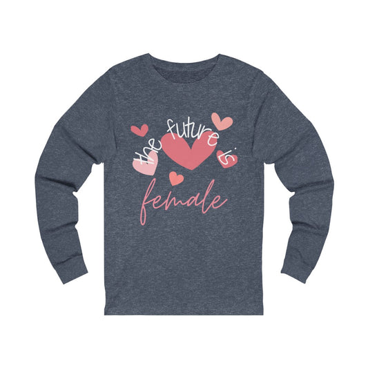 The Future is Female - Hearts Women's long sleeve T-shirt