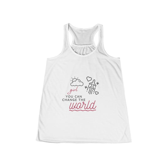 Girl You Can Change the World - Women's Flowy Racerback Tank