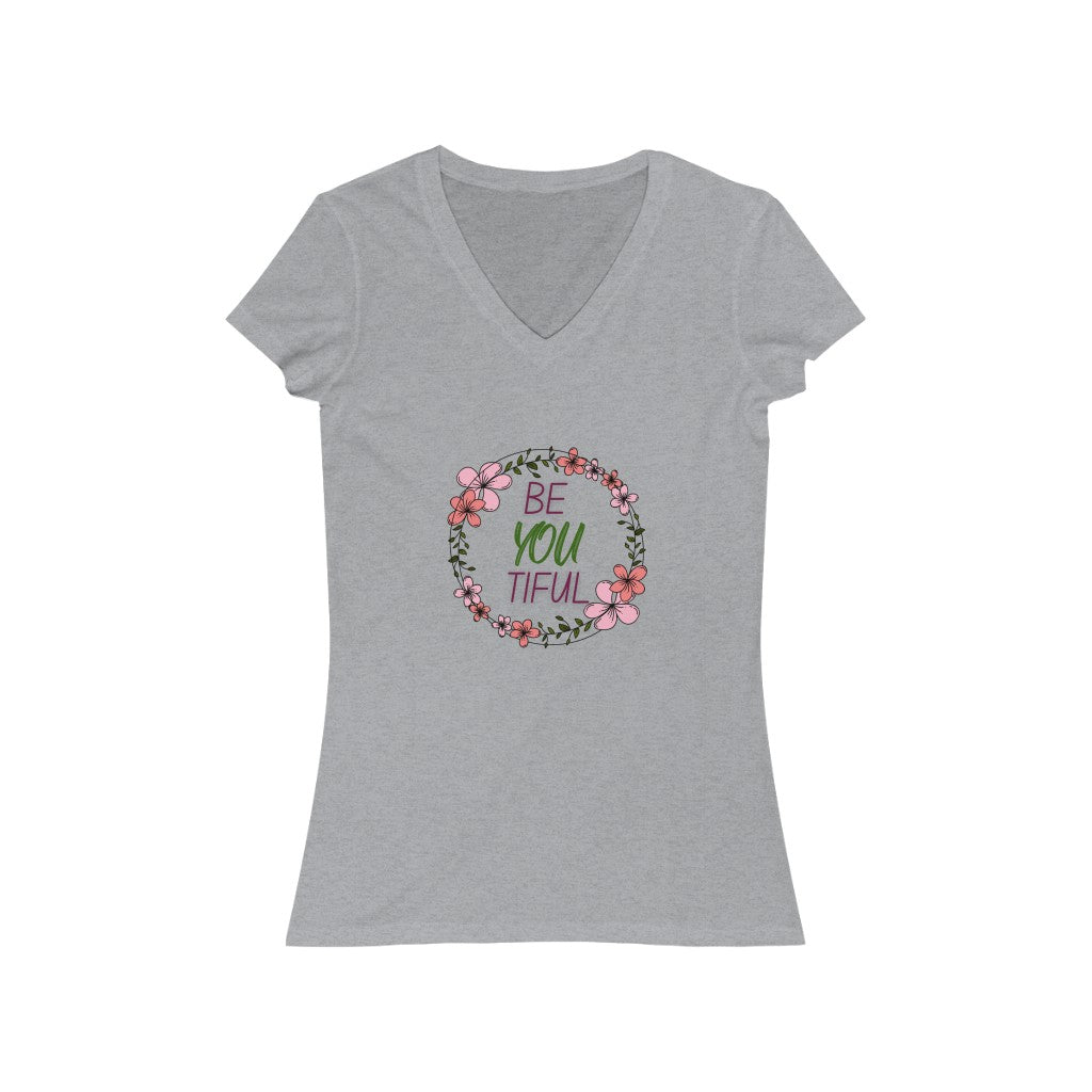 beYOUtiful - Women's V-neck T-shirt