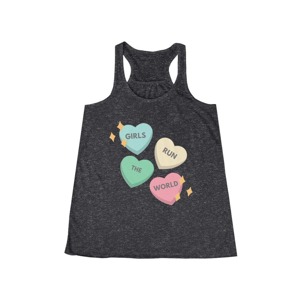 Girls Run the World - Women's Flowy Racerback Tank