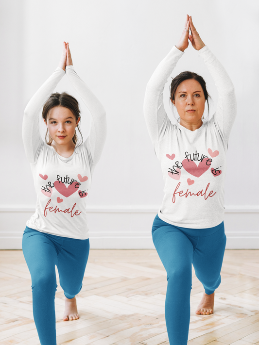 The Future is Female - Hearts Women's long sleeve T-shirt