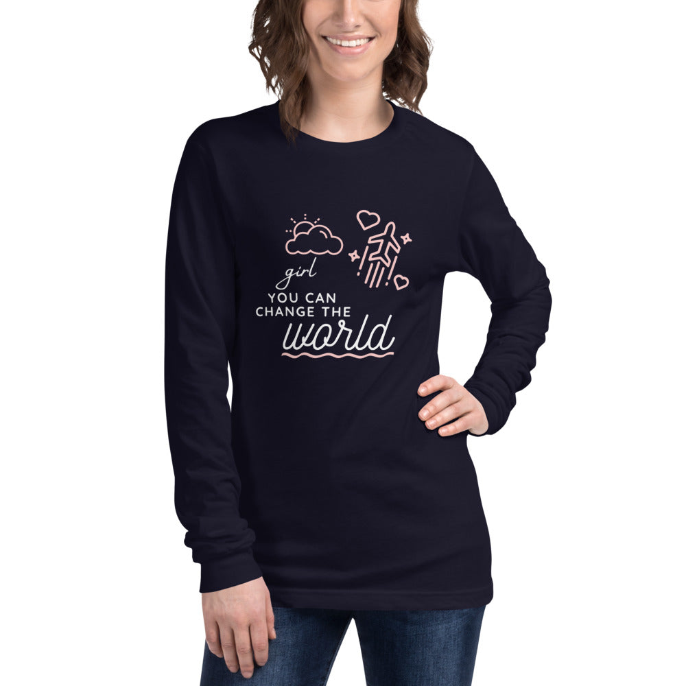 Girl You Can Change the World - Women's long sleeve T-shirt